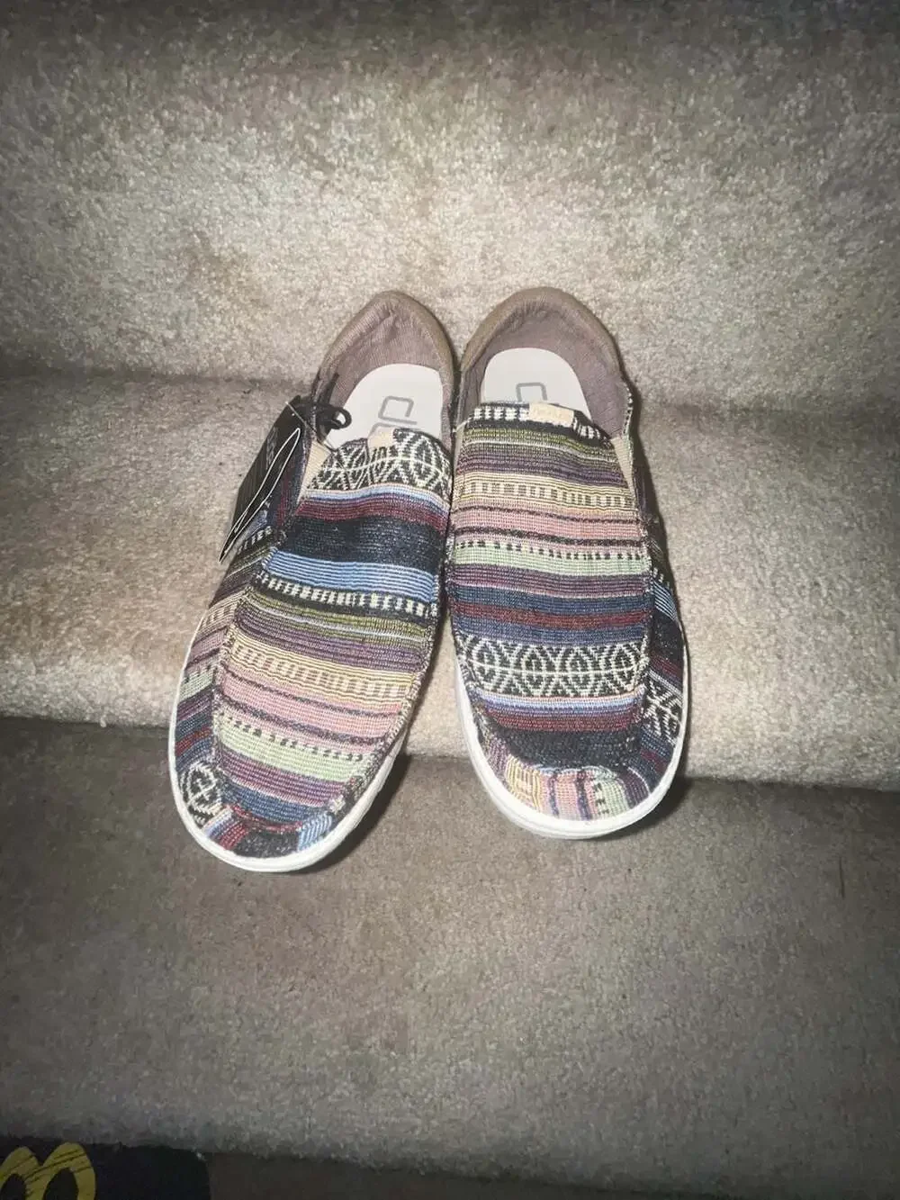 Hey Dude Thad Size 9 Serape Stripe Casual Shoes